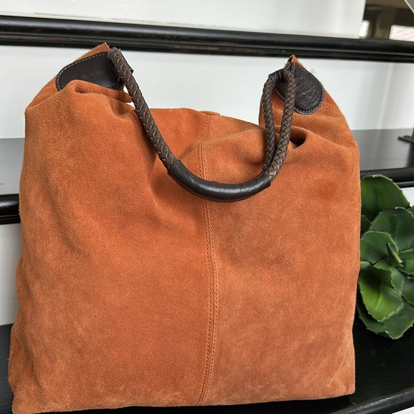Maurizio Taiuti Genuine Italian Suede Leather Tote Hobo Bag like new - Picture 6 of 11